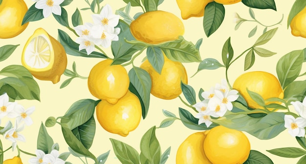 lemons on a yellow background