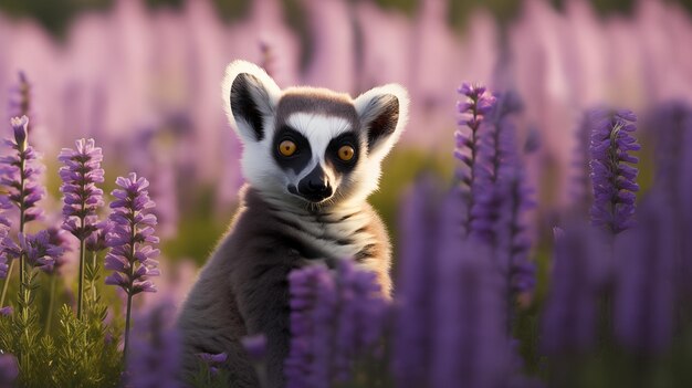 Lemore in a lavender field Wallpaper