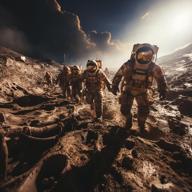 lending photos of astronauts on the moon