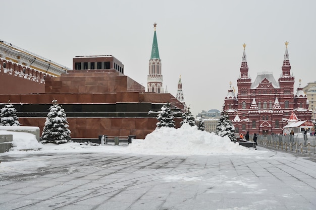 Lenin's Mausoleum at the Kremlin wall