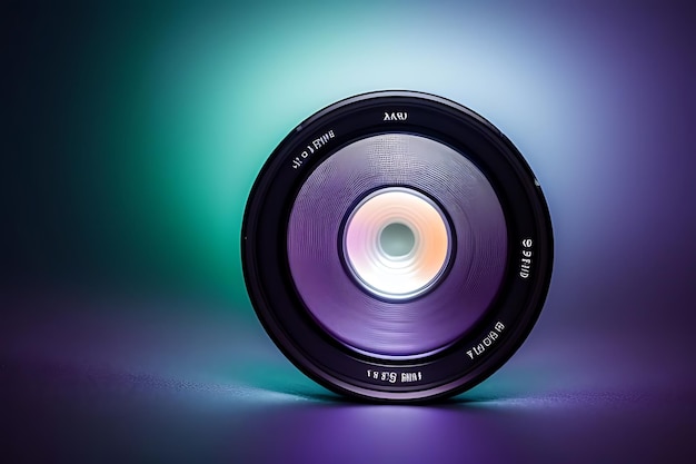 a lens of a camera that has the word lens on it