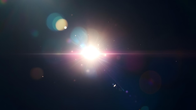 Lens Flare on Dark Background