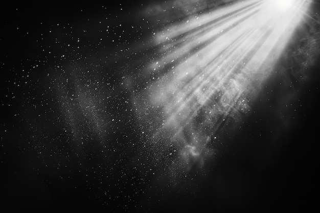 Photo lens flare and light leak haze texture on a black background ai generative