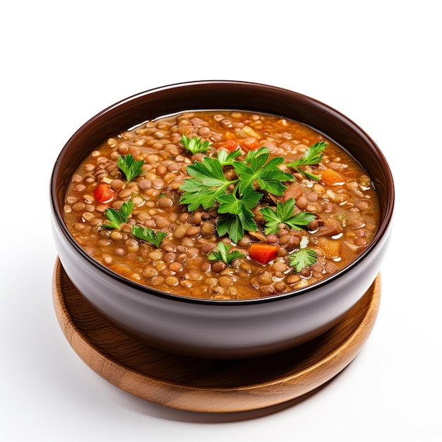 lentil soup closeup