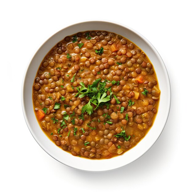 lentil soup closeup