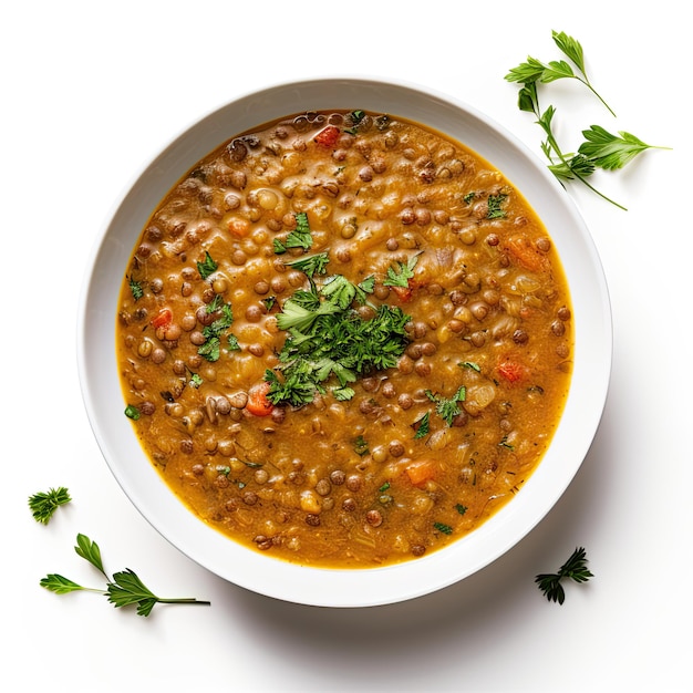 lentil soup closeup