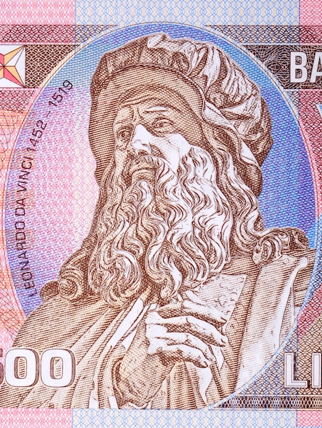 Leonardo Da Vinci a portrait from money