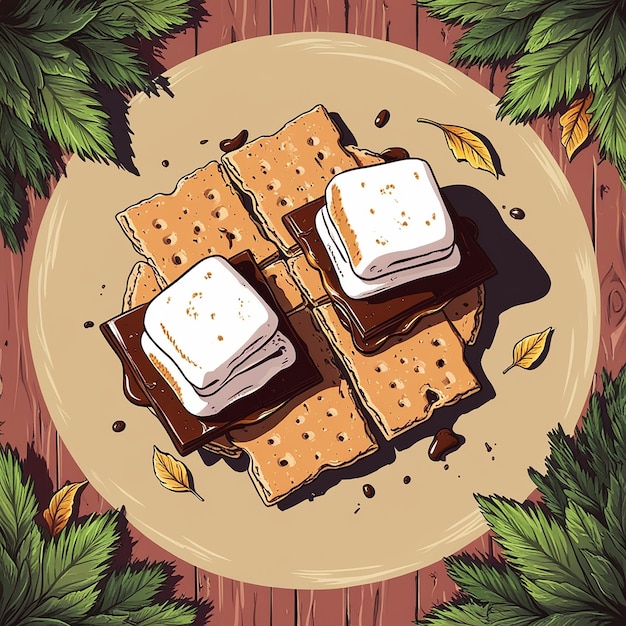 Leonardo Phoenix A Warm and Cozy Smores Illustration