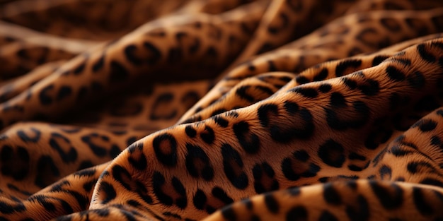 Leopard Fur Pattern Texture Background Leopard Wool Fabric Generative AI