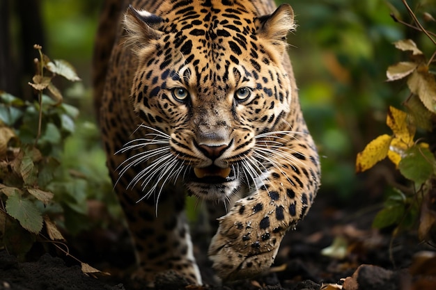 Leopard Panthera pardus in the forest