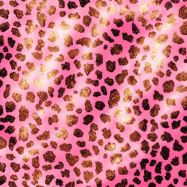 Photo leopard print on a pink background