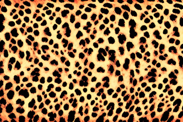 A leopard print that is orange and black