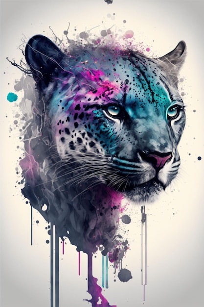 Leopard's head in the palette