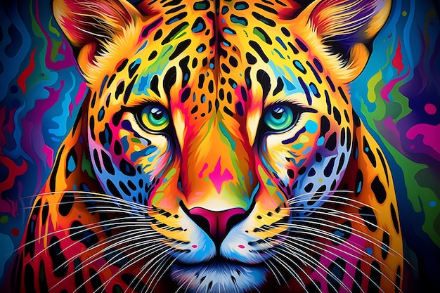 Leopard's Luminance Airbrush Painting