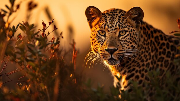 Leopard at Sunset