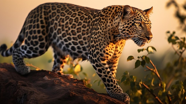 Leopard at Sunset