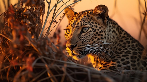 Leopard at Sunset