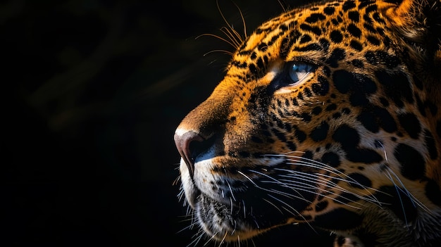 a leopard with a black background that says  leopard