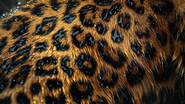 Photo a leopard with a black patch on its fur