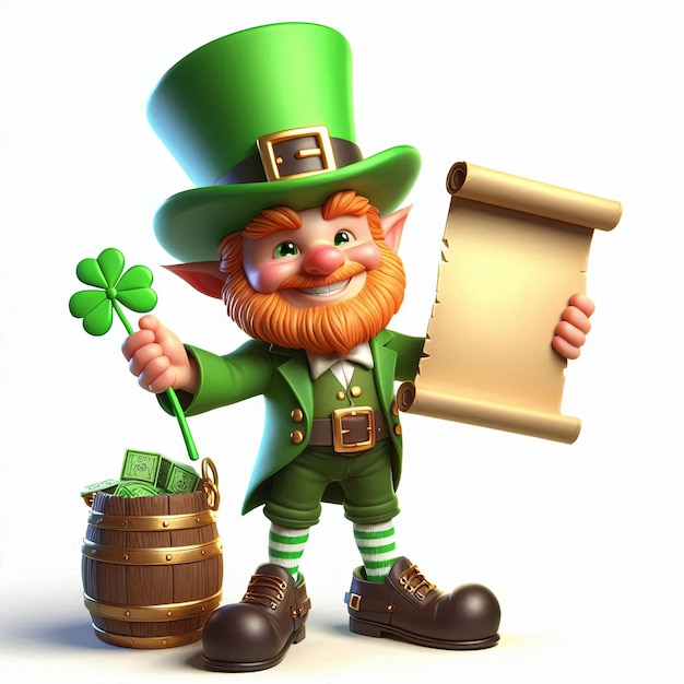 Photo leprechaun cartoon3d