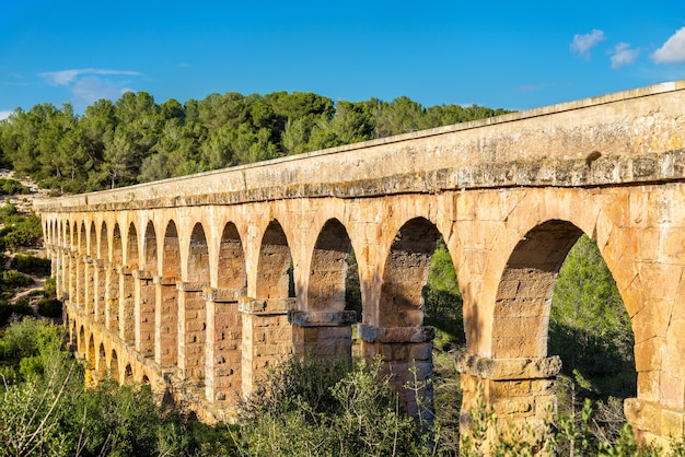 Les Ferreres Aqueduct, also known as Pont del Diable near Tarragona in Spain