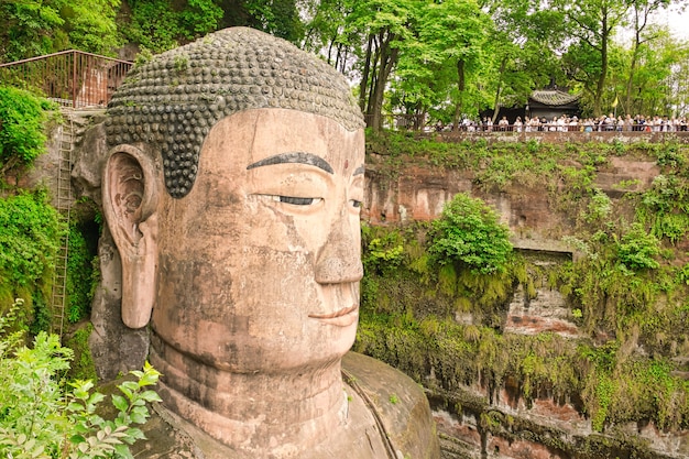 Leshan Giant Buddha is a 71 meter tall stone statue. 