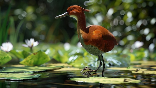 lesser jacana realistic photo