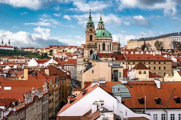 Lesser Town with Saint Nicholas Church, in Prague, Czechia