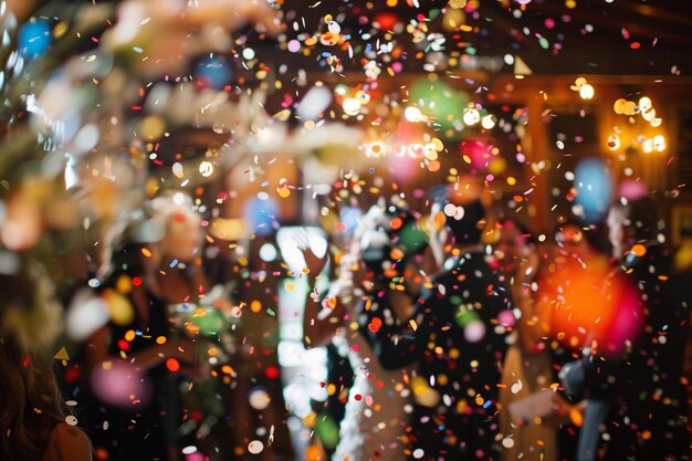 Photo let the confetti rain down like a playful shower b generative ai