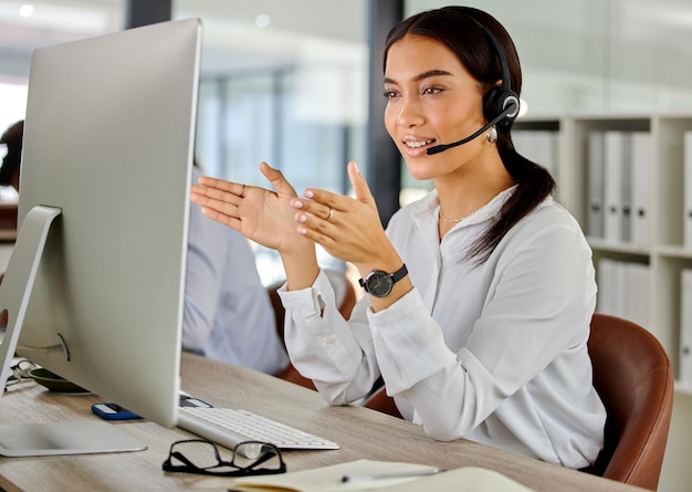 Let me walk you through the process Shot of a young businesswoman helping customers in a call center