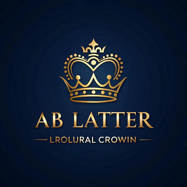 Photo letter ab ornamental golden logo concept design