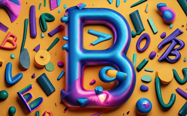 Photo letter b in 3d