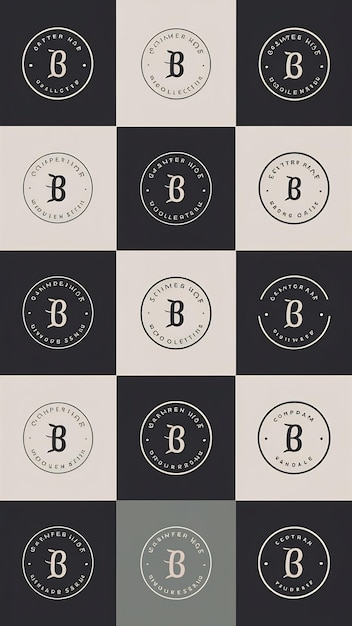 Letter B logo collection vector design Company monogram logotype icons set