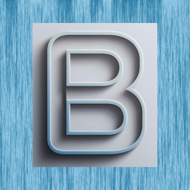 Photo letter b minimal design