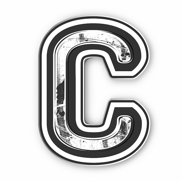 Letter C isolated on white background