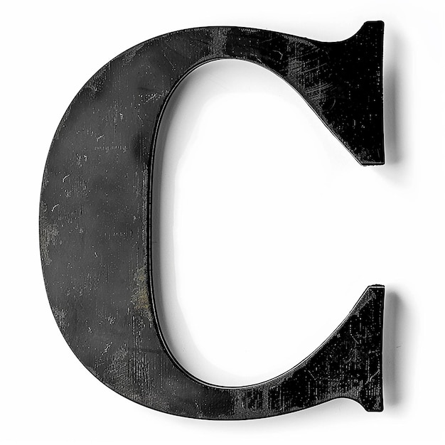 Letter C isolated on white background