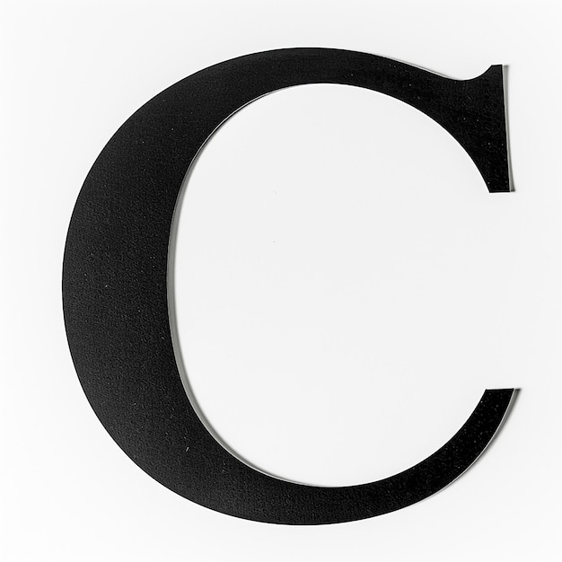 Letter C isolated on white background