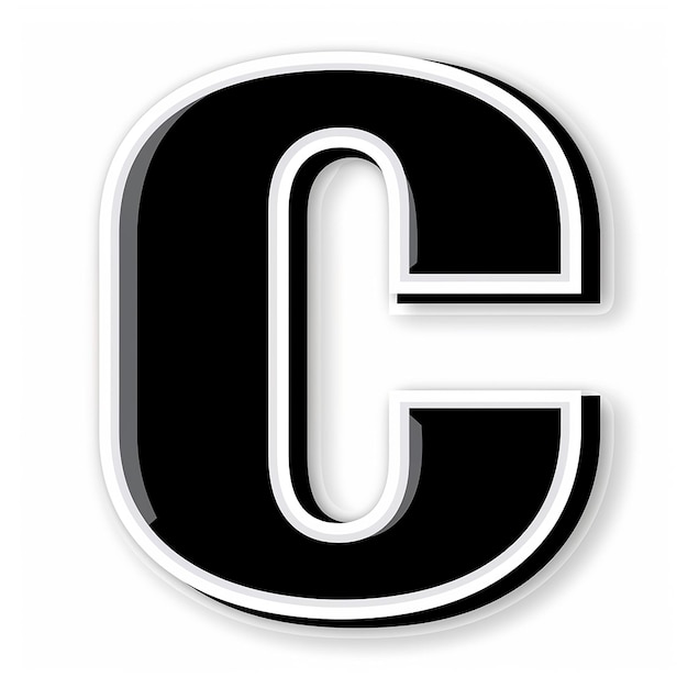 Letter C isolated on white background