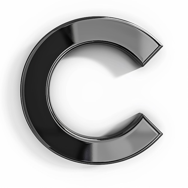 Letter C isolated on white background