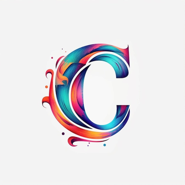 A letter C logo with a floral pattern in the middle