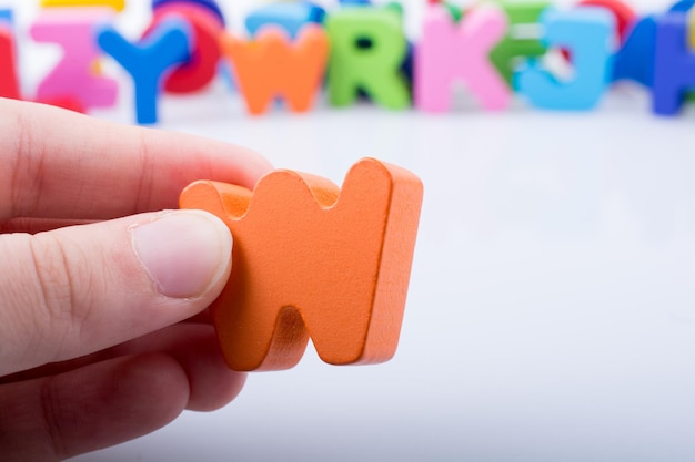 Letter cubes of made of wood