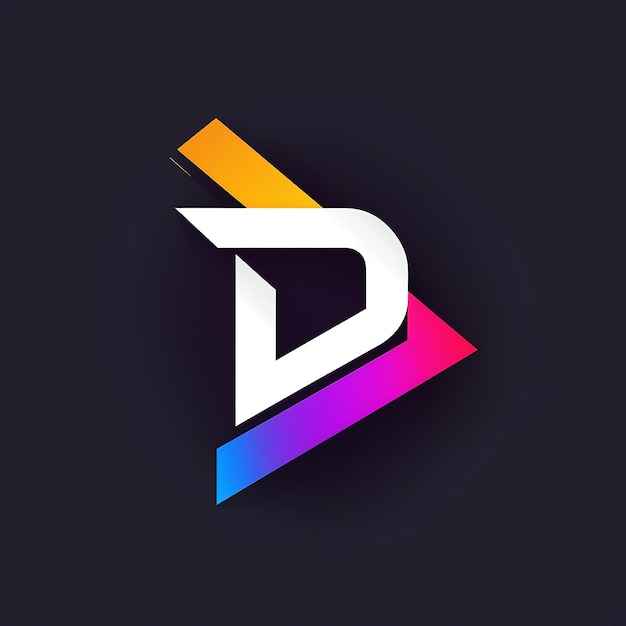 Letter D Arrow Box Modern Logo Design