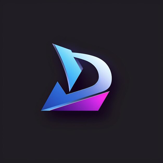 Letter D Arrow Box Modern Logo Design