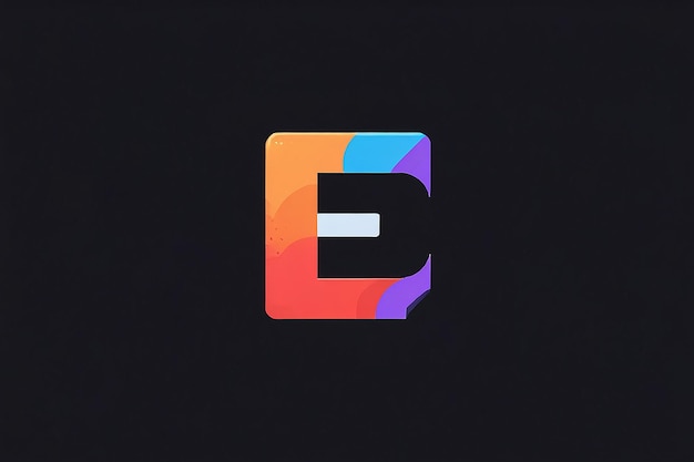 Photo letter e logo vector design in pixel style