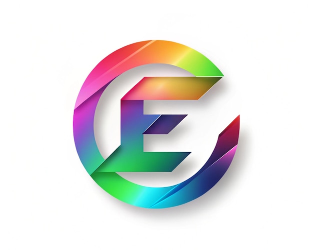 Photo letter e modern and creative logo design