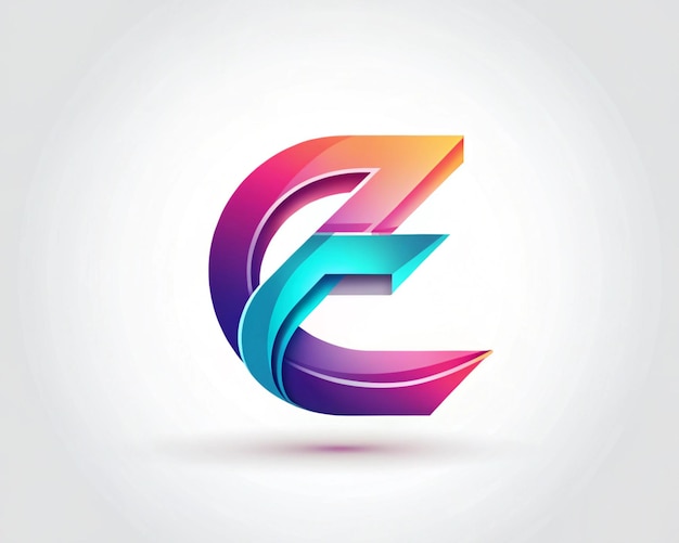 Photo letter e modern and creative logo design