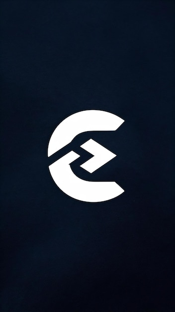 Photo letter e with dynamic logo design style with e shaped into a creative idea concept simple minimal