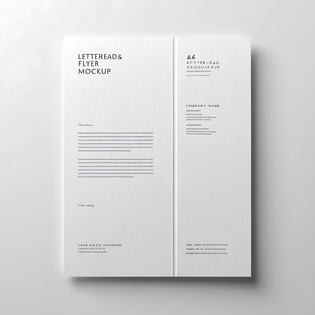 Letter Head mock up A4 Flyer and Letterhead mockup