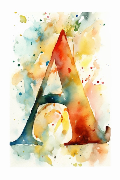 A letter is drawn in watercolor and is watercolor.