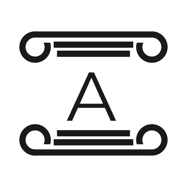 a letter a is on a white background